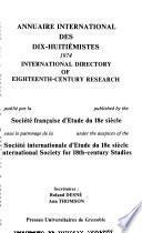 Annuaire International Des Dix-huitiémistes