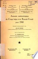 Annuaire météorologique du Congo belge et du Ruanda-Urundi pour 1960