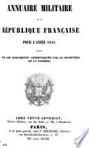 Annuaire militaire de la République française pour l'année 1848