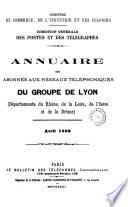 Annuaire officiel des abonnés au téléphone, département du Rhône (1892)