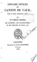 Annuaire officiel du Canton de Vaud