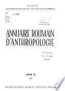 Annuaire Roumain D'anthropologie