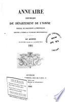 Annuaire statistique de departement de l'Yonne