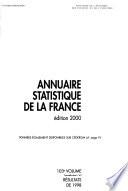 Annuaire statistique de la France édition 2000