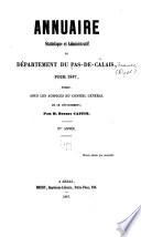 Annuaire statistique et administratif du département du Pas-de-Calais