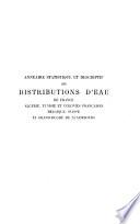 Annuaire statistique et descriptif des distributions d'eau et égouts de France, Algérie, Tunisie, Maroc et colonies françaises, Belgique, Suisse et Grand-Duché de Luxembourg