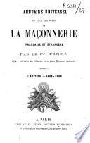 Annuaire Universel de tous les rites de la Maçonnerie Française et Etrangère