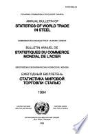 Annual Bulletin of Statistics of World Trade in Steel