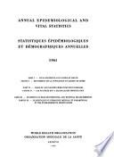 Annual epidemiological and vital statistics