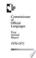 Annual Report - Commissioner of Official Languages