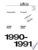 Annual Report - New Brunswick Department of Transportation