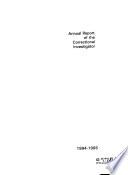 Annual Report of the Correctional Investigator