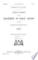 Annual Report of the Department of Indian Affairs