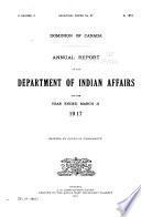 Annual report of the Department of Indian Affairs