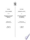 Annual Report of the Department of Tourism, Recreation and Heritage