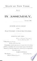 Annual Report of the Factory Inspectors of the State of New York for the Year Ending ...