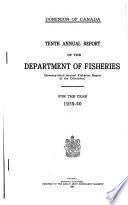 Annual Report of the Fisheries Branch