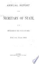 Annual Report of the Secretary of State ...