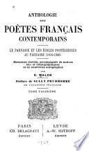Anthologie des poètes franc̜ais contemporains