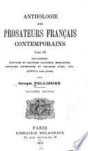 Anthologie des prosateurs français contemporains