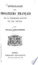 Anthologie des prosateurs français de la première moitié du XIXe siècle
