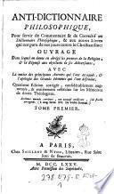 Anti-Dictionnaire Philosophique