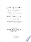 Antiquités d'Herculanum, ou les plus belles peintures antiques, et les marbres, bronzes, meubles, etc. etc. trouvés dans les excavations d'Herculanum, Stabia et Pompeïa, gravées par F. A David, avec leurs explications, par P. S. Maréchal. Tome premier [Tome onzième]