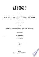 Anzeiger für schweizerische Geschichte