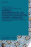 Aperçu Grammatical du Faisceau Dialectal Arabe-Andalou