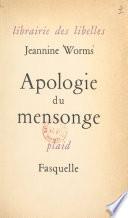 Apologie du mensonge
