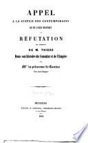 Appel à la justice des contemporains de feu Lucien Bonaparte en réfutation des assertions de M. Thiers dans son historie du Consulat et de l'empire