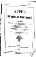 Appel aux hommes de bonne volonté