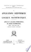 Applications scientifiques de la logique mathématique