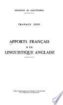 Apports français à la linguistique anglaise