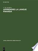 Livre Apprendre la langue Rwanda
