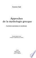 Approches de la mythologie grecque