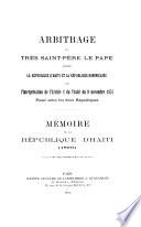 Arbitrage du Très Saint Père le Pape entre la République d'Haiẗi et la République Dominicaine