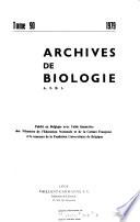 Arch biol (Liege)