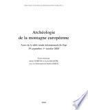 Archéologie de la montagne européenne
