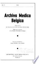 Archiva medica Belgica