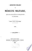 Archives belges de médecine militaire