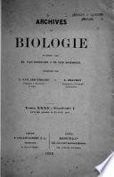 Archives de biologie