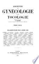 Archives de gynécologie et de tocologie
