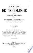 Archives de gynécologie et de tocologie