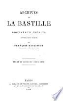 Archives de la Bastille: 1663-1678