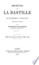 Archives de la Bastille: 1681, 1665-1674