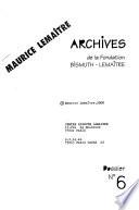 Archives de la Fondation Bismuth-Lemaître