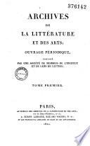 Archives de la littérature et des arts