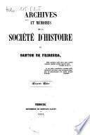 Archives de la Société d'Histoire du Canton de Fribourg