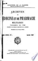 Archives de médecine et de pharmacie militaires